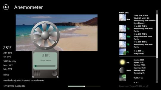 Anemometer for Windows 8