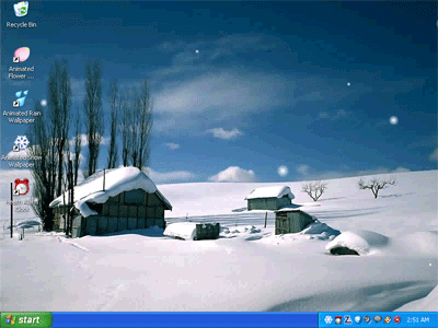 Animated Snow Desktop Wallpaper