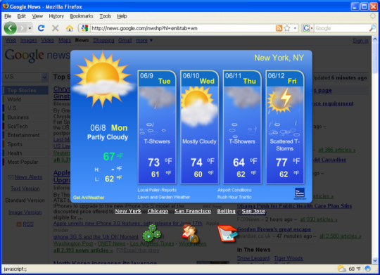 AniWeather for Firefox