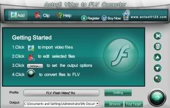 AntSoft Video to FLV Converter