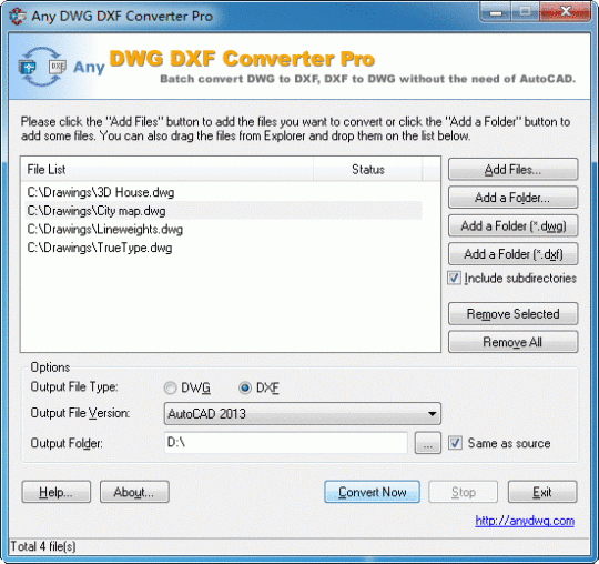 Any DWG DXF Converter Pro