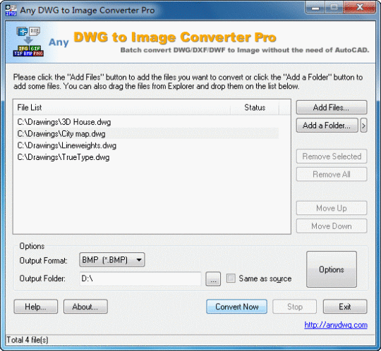 Any DWG to Image Converter Pro