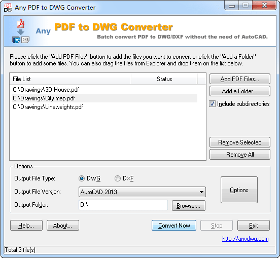 Any PDF to DWG Converter