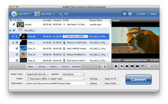 AnyMP4 iPod Video Converter