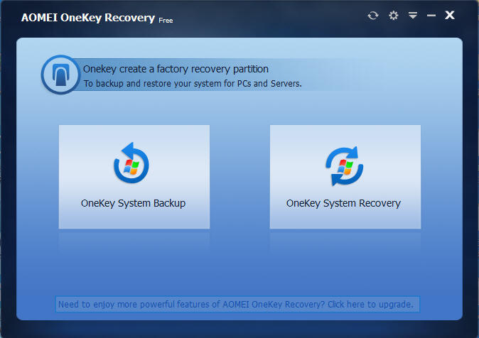 Aomei OneKey Recovery Free Edition