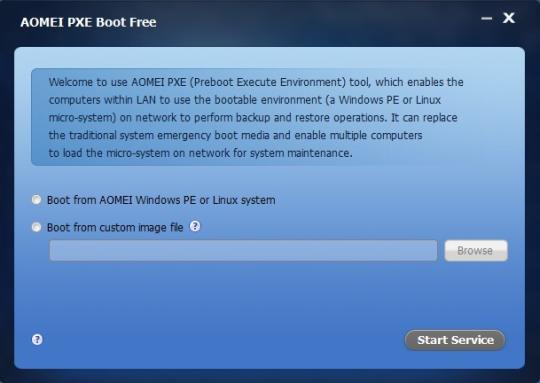 AOMEI PXE Boot Free