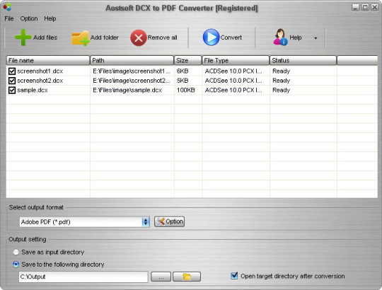 Aostsoft DCX to PDF Converter