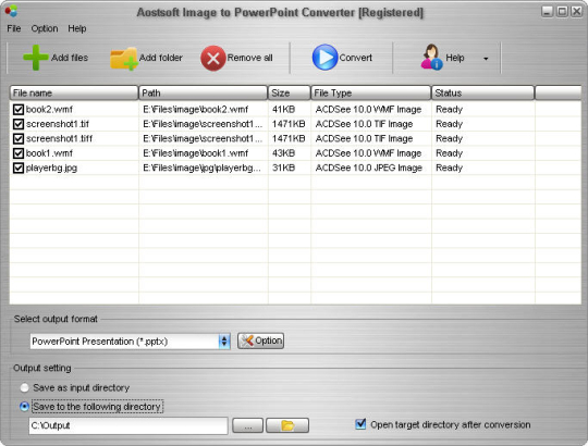 Aostsoft Image to PowerPoint Converter