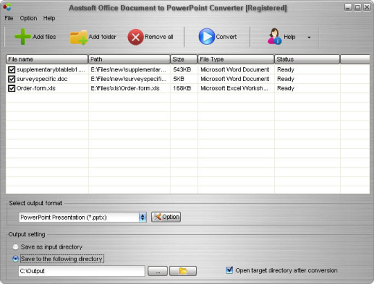 Aostsoft Office Document to PowerPoint Converter