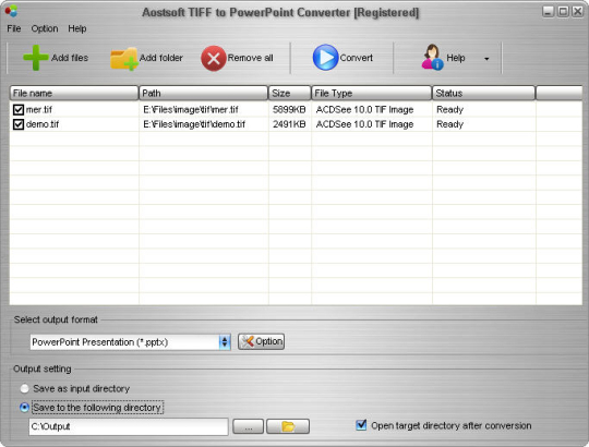 Aostsoft TIFF to PowerPoint Converter