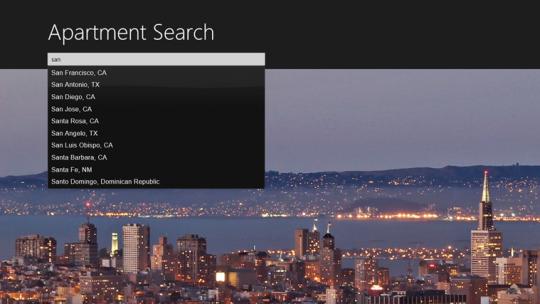 Apartment Search for Windows 8