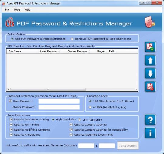 Apex PDF Password & Restrictions Manager