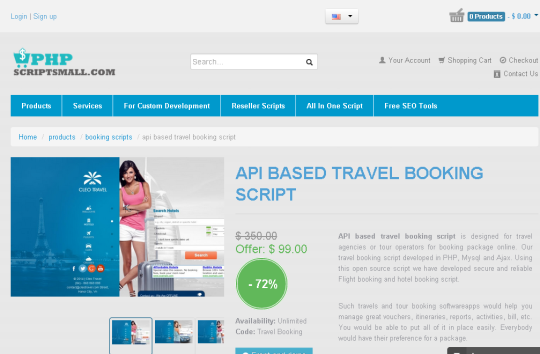 API Based Travel Booking Script