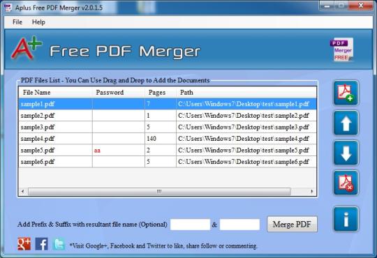 Aplus Free PDF Merger