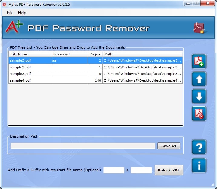 Aplus PDF Security Remover