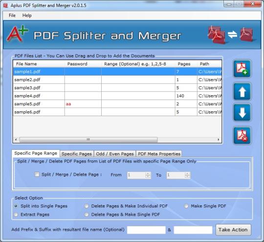 Aplus PDF Splitter and Merger