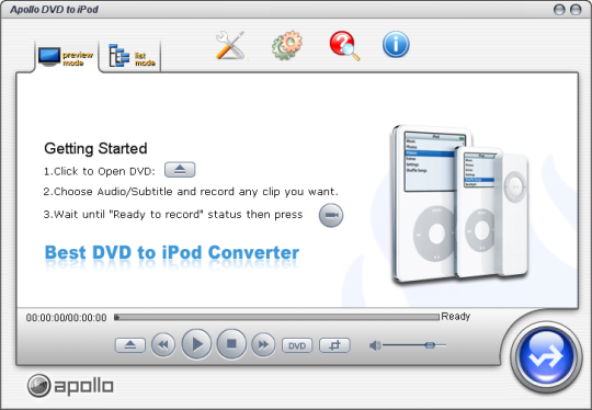 Apollo DVD to iPod
