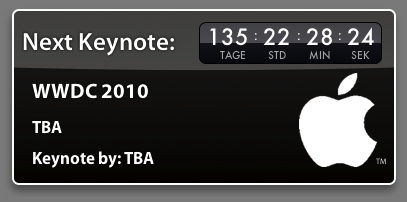 Apple Keynote Countdown Widget