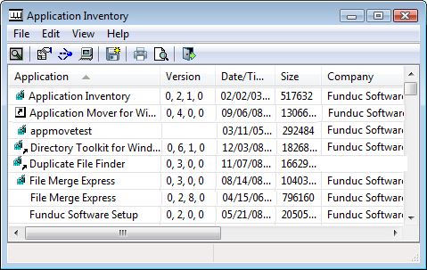 Application Inventory Portable