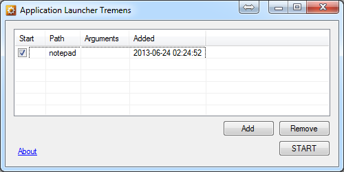 Application Starter Tremens