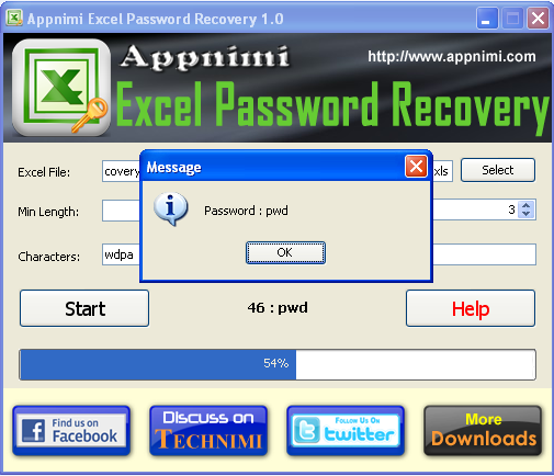 Appnimi Excel Password Recovery