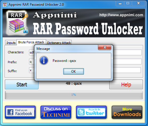 Appnimi RAR Password Unlocker