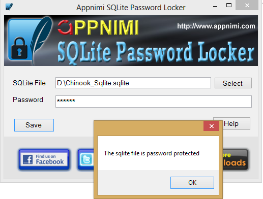 Appnimi SQLite Password Locker