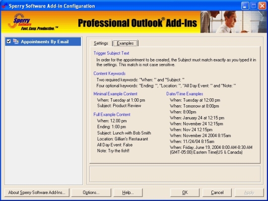 Appointments By Email Outlook 2003/Outlook 2002/Outlook 2000