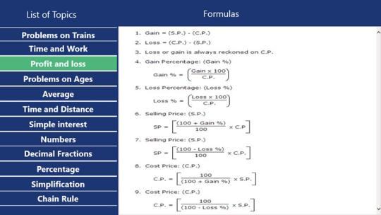 Aptitude-Formulas for Windows 8