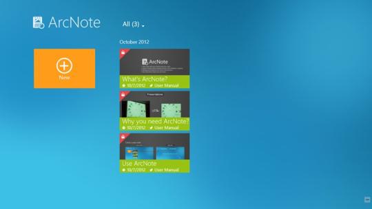 ArcNote for Windows 8