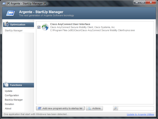 Argente - StartUp Manager
