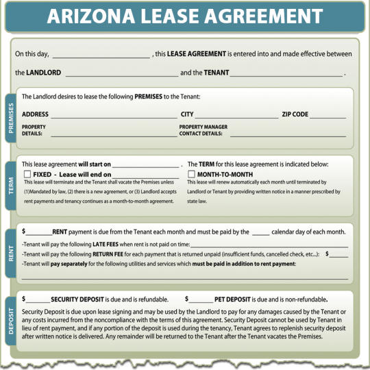 Arizona Lease Agreement