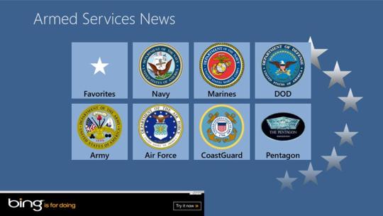 Armed Services News for Windows 8