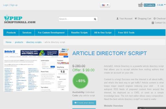 Article Directory Script