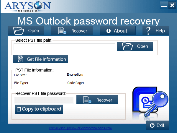 Aryson Outlook Password Recovery