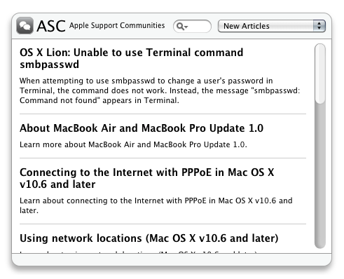 ASC - Apple Support Communities