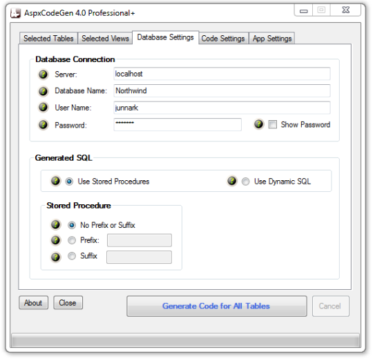 AspxCodeGen 4.0 Express .NET Code Generator