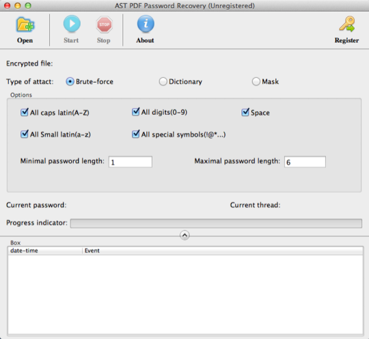 AST PDF Password Recovery