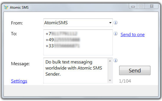 Atomic SMS Sender
