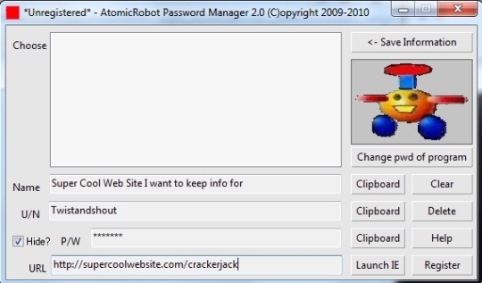AtomicRobot Password and Link Manager