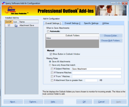 Attachment Save for Outlook 2010 (64-bit)