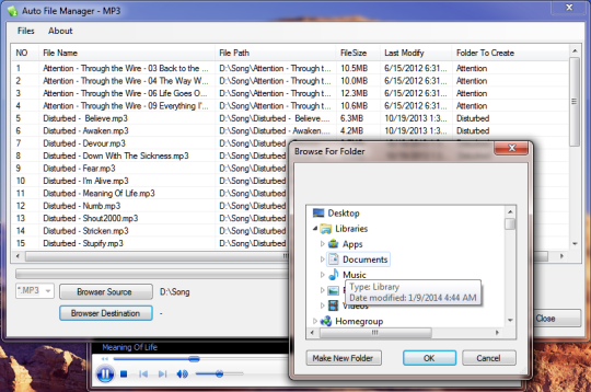 Auto File Manager - MP3