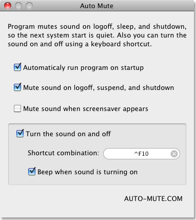 Auto Mute for Mac