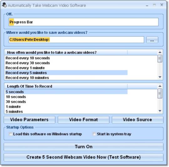 Automatically Take Webcam Video Software