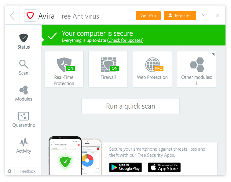 Avira Free Security with Antivirus