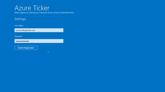 Azure Ticker for Windows 8