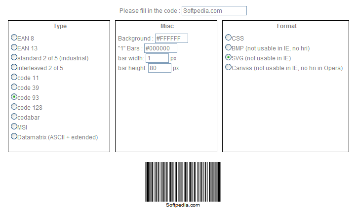 Barcode (jQuery)