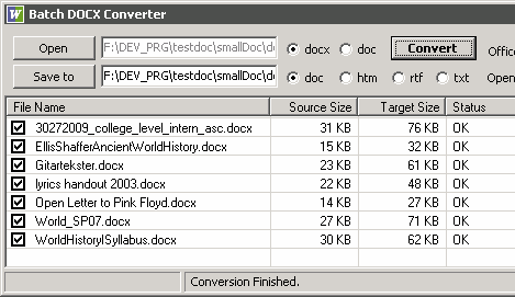 Batch DocX Converter
