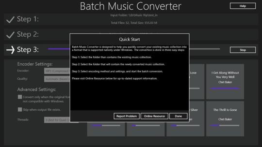 Batch Music Converter for Windows 8