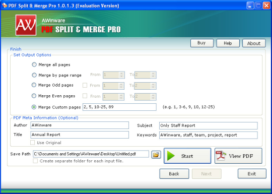 Batch PDF Splitter Merger Pro